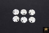 925 Sterling Silver Sand Dollar Charms, 12 mm Small Beach Necklace # 2176, Genuine 14 20 Ocean Dangle