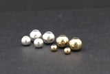 925 Sterling Silver Slider Beads, 14 K Gold Filled Dainty Chain Silicon Stopper Beads #2145, 4 mm 6 mm 8 mm