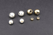 925 Sterling Silver Slider Beads, 14 K Gold Filled Dainty Chain Silicon Stopper Beads #2145, 4 mm 6 mm 8 mm