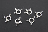 925 Sterling Silver Spring Ring Clasps, 10.8 mm Large Bolt Clasp #640, 2 Strand Necklace Clasps