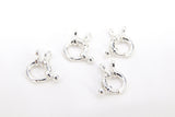 925 Sterling Silver Spring Ring Clasps, 10.8 mm Large Bolt Clasp # 640, 2 Strand Necklace Clasps