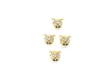 Gold Bulldog Focal Bead, Animal Focal Beads #114, Georgia Bulldogs