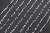 925 Sterling Silver Paperclip Jewelry Chains, 4.8 mm 14 K Gold Filled CH# 805, Drawn Flat Rolo