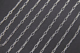 925 Sterling Silver Paperclip Jewelry Chains, 4.8 mm 14 K Gold Filled CH #805, Drawn Flat Rolo