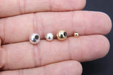 925 Sterling Silver Slider Beads, 14 K Gold Filled Dainty Chain Silicon Stopper Beads #2145, 4 mm 6 mm 8 mm