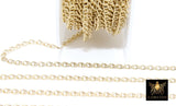 14 K Gold Filled Mariner Chain, 4.5 mm Anchor Sequin Flat Chains CH #720, USA Unfinished Soda Tab Chain