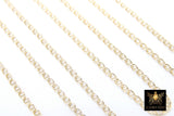 14 K Gold Filled Mariner Chain, 4.5 mm Anchor Sequin Flat Chains CH #720, USA Unfinished Soda Tab Chain