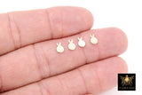 14 K Gold Filled Round Disc Charms, 4 mm Tiny Flat Gold Blanks # 21, Minimalist 14 20 Jewelry