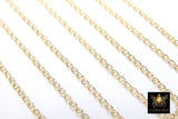 14 K Gold Filled Mariner Chain, 4.5 mm Anchor Sequin Flat Chains CH #720, USA Unfinished Soda Tab Chain