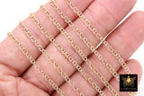 14 K Gold Filled Mariner Chain, 4.5 mm Anchor Sequin Flat Chains CH #720, USA Unfinished Soda Tab Chain