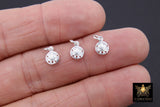 Silver Sand Dollar Charms, Tiny Beach Jewelry # 671, 6 x 8 mm Sterling Silver Starfish