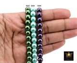 8 mm Round Crystal Beads, 8 mm Pearlized Smooth Beads CB # 263, 15 colors