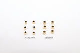 14 K Gold Filled Crimp Beads, Gold Crimp Tube Beads AG # 2295, 1.0 mm