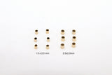 14 K Gold Filled Crimp Beads, Gold Crimp Tube Beads AG # 2295, 1.0 mm