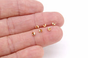 14 K Gold Crimp Cover, Gold 3.0mm or 4.0 mm Half Open Bead AG#2209, Cover Bead Jewelry Findings