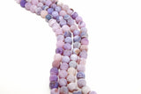 Crackled Multi Color Purple Agate Beads, 8 mm Frosted Cream Beads BS #70, Matte Lavender Round Beads