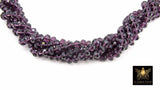 Purple Crystal Beads, Shimmery Faceted AB Crystal Rondelle Beads BS #293, sizes 8 x 6 mm