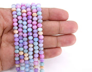 Multi Color Crystal Beads, 6 mm Faceted Spring Crystal Rondelle BS #255, Jewelry Bead Strands