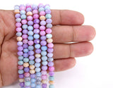 Pink purple blue pastel bead strand