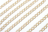 14 K Gold Filled Cuban Curb, 8.5 mm USA Genuine Gold Filled Chain CH# 747, Large Unfinished Curb Gold Chain