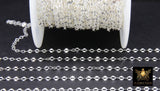 925 Sterling Silver Bar Jewelry Chains, 3 mm Sequin Bar CH# 849, 14 K Gold Filled Unfinished CH# 740