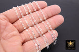 925 Sterling Silver Bar Jewelry Chains, 3 mm Sequin Bar CH# 849, 14 K Gold Filled Unfinished CH# 740 - 1 Foot/ Silver