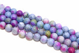 Blue Lavender Multi Color Jade Beads, 8 mm Smooth Mixed Pink BS #262, Purple Mint White Beads