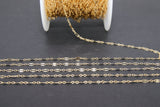 14 K Gold Filled Bar Jewelry Chains, 14 20 Gold Sequin Bar CH #739, Unfinished 2.3 mm