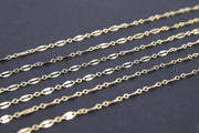 14 K Gold Filled Bar Jewelry Chains, 14 20 Gold Sequin Bar CH #739, Unfinished 2.3 mm