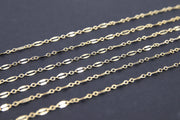 14 K Gold Filled Bar Jewelry Chains, 14 20 Gold Sequin Bar CH #739, Unfinished 2.3 mm