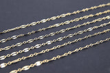 14 K Gold Filled Bar Jewelry Chains, Gold Sequin Bar