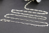 14 K Gold Filled Bar Jewelry Chains, 6.0 mm 925 Sterling Silver Flat Cable CH# 820, Unfinished Long and Short