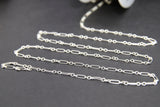 14 K Gold Filled Bar Jewelry Chains, 6.0 mm 925 Sterling Silver Flat Cable CH #820, Unfinished Long and Short
