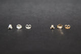 14K Gold Filled Earring Backs, 925 Sterling Silver Butterfly Backs AG# 324, 5 mm Gold or Silver Post Push Backs