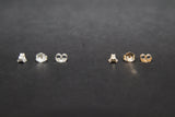 14K Gold Filled Earring Backs, 925 Sterling Silver Butterfly Backs AG #324, 5 mm Gold or Silver Post Push Backs