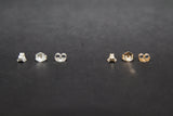 14K Gold Filled Earring Backs, 925 Sterling Silver Butterfly Backs AG# 324, 5 mm Gold or Silver Post Push Backs