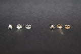 14K Gold Filled Earring Backs, 925 Sterling Silver Butterfly Backs AG #324, 5 mm Gold or Silver Post Push Backs