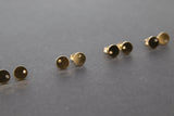 14 K Gold Filled Stud Earrings, 6 mm Round Disc With Backs AG #849, High Quality Gold Round Circle with Hole