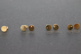 14 K Gold Filled Stud Earrings, 6 mm Round Disc With Backs # 849, High Quality Gold Round Circle with Hole