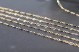 14 K Gold Filled Bar Jewelry Chains, 14 20 Gold Sequin Bar CH# 739, Unfinished 2.3 mm