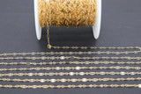 14 K Gold Filled Bar Jewelry Chains, 14 20 Gold Sequin Bar CH# 739, Unfinished 2.3 mm