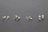 925 Sterling Silver Stud Earrings, 4 mm High Quality Silver Disc AG # 848, Round Disc Stud Post Findings
