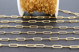 14 K Gold Filled Paperclip Chain, 13 mm Gold Rectangle Chain CH #780, Unfinished Paperclip Gold Cable