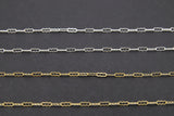 Gold Silver Wavy Bar Paperclip Chain