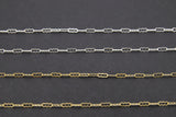 Gold Silver Wavy Bar Paperclip Chain