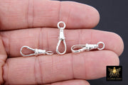 925 Sterling Silver Swivel Lobster Clasps, Large Albert Silver Push Clip Lobster Claws # 867, Jewelry Findings 7.5 x 23 mm