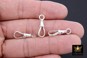 925 Sterling Silver Swivel Lobster Clasps, Large Albert Silver Push Clip Lobster Claws #867, Jewelry Findings 7.5 x 23 mm