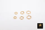 14 K Gold Filled Jump Rings, 4.0 mm 4.5mm 19 gauge OR 5mm, 6mm
