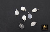 925 Sterling Silver Oval Hoop Charms, Silver Hooplet Dangle Charms #863, 6 x 7 mm Jewelry Quality Tag Findings