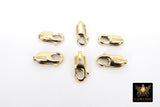 14 K Gold Filled Lobster Clasps, Long Clasp Jewelry Findings # 855, Sizes 12 mm
